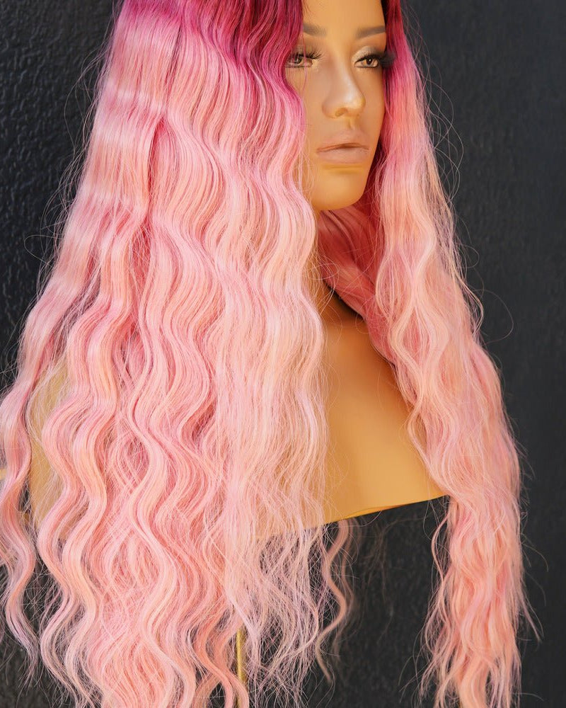 DREW Ombre Pink Lace Front Wig - Milk & Honey