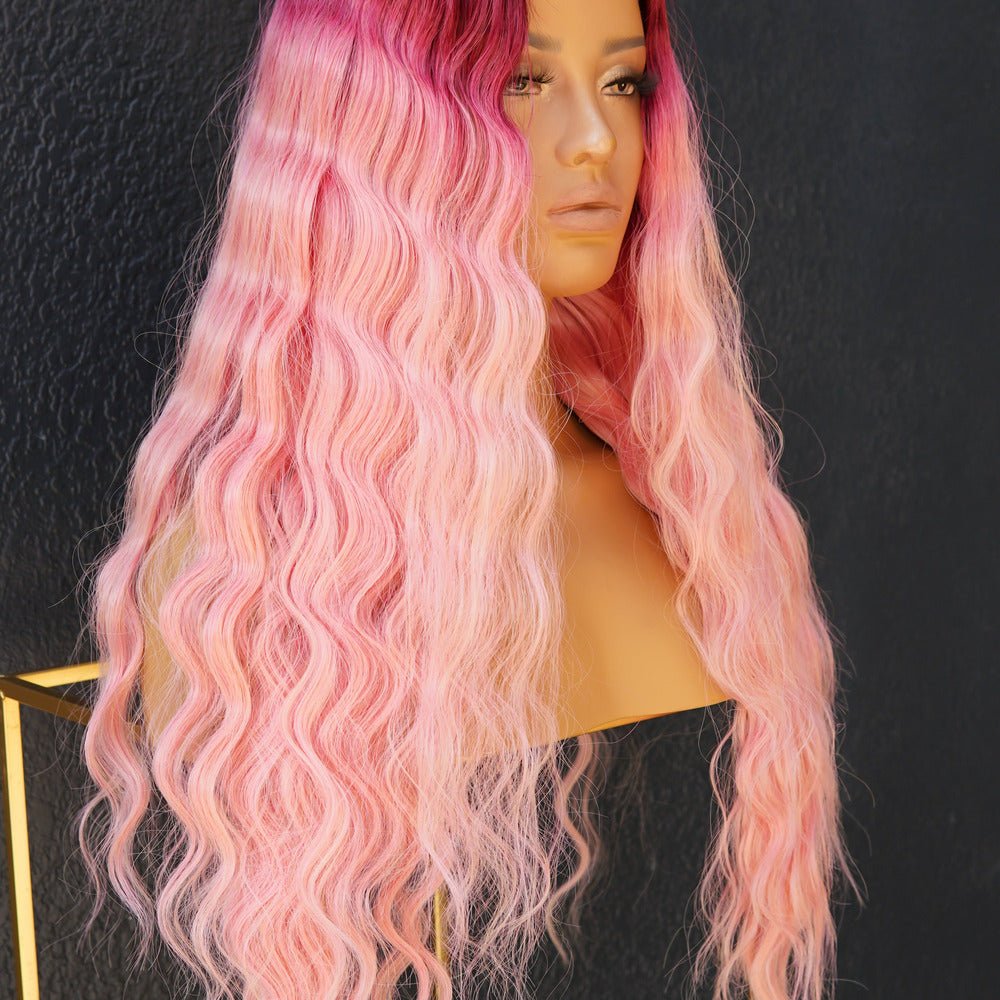 DREW Ombre Pink Lace Front Wig - Milk & Honey
