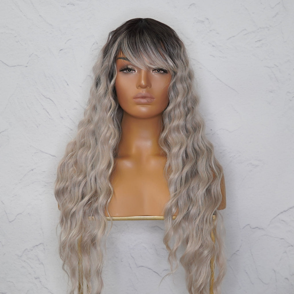 ELEANOR Grey Ombre Lace Front Wig - Milk & Honey