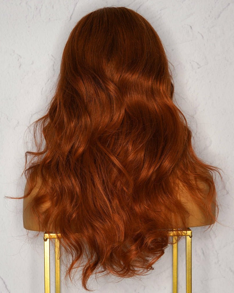 ERIKA Red Human Hair Lace Front Wig - Milk & Honey