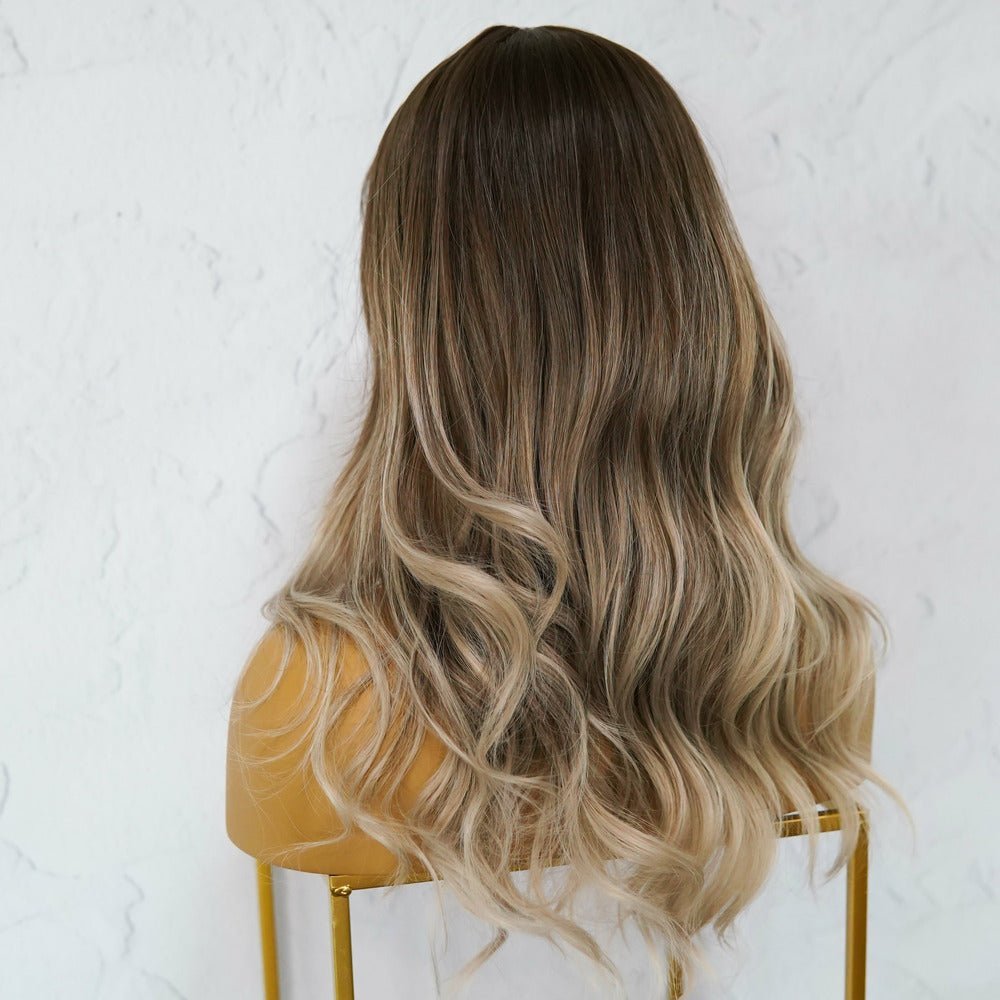 ERIN Brown Ombre Fringe Wig - Milk &amp; Honey Wigs