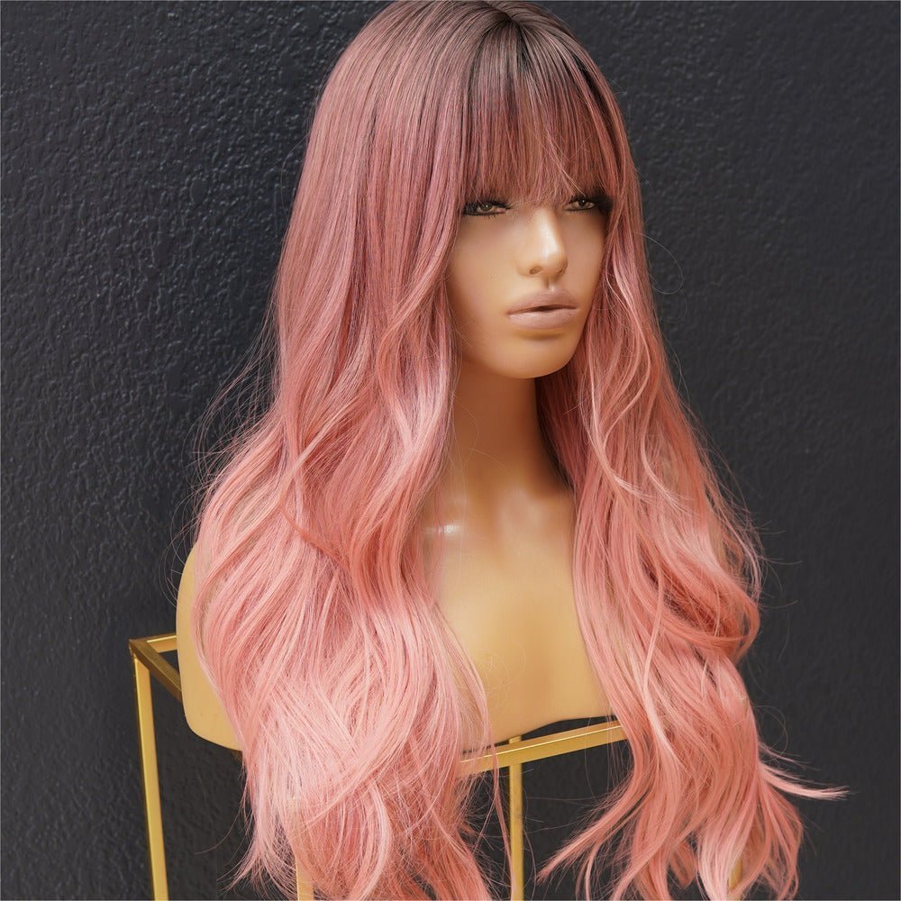 EVA Pink Ombre Fringe Wig - Milk &amp; Honey Wigs