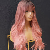 EVA Pink Ombre Fringe Wig - Milk & Honey Wigs