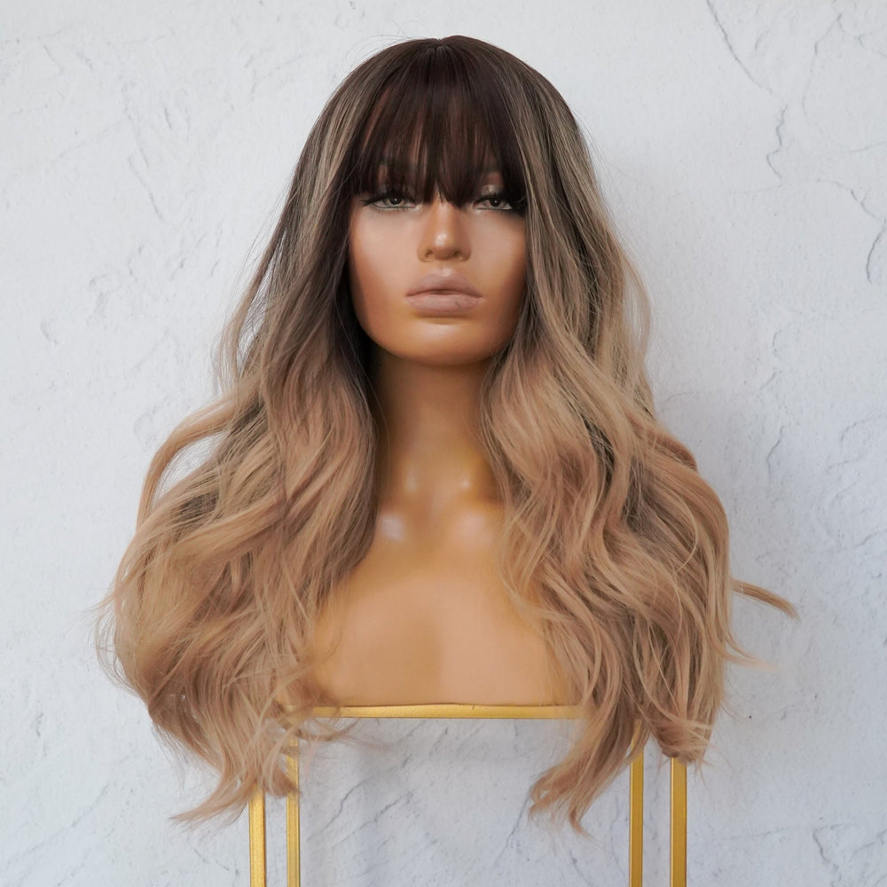 FIONA Ombre Fringe Wig - Milk & Honey
