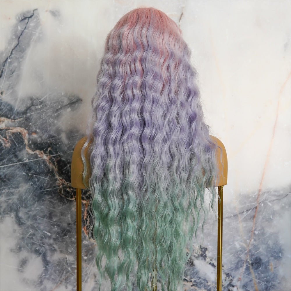 FLORA Rainbow Ombre Lace Front Wig - Milk & Honey
