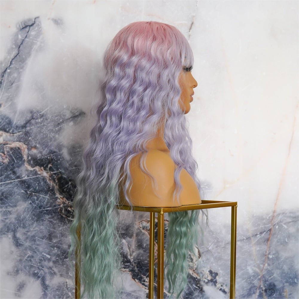 FLORA Rainbow Ombre Lace Front Wig - Milk &amp; Honey Wigs