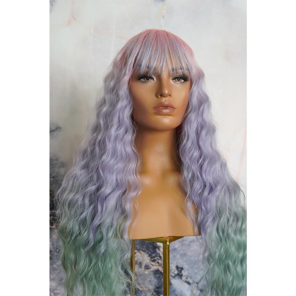 FLORA Rainbow Ombre Lace Front Wig - Milk & Honey