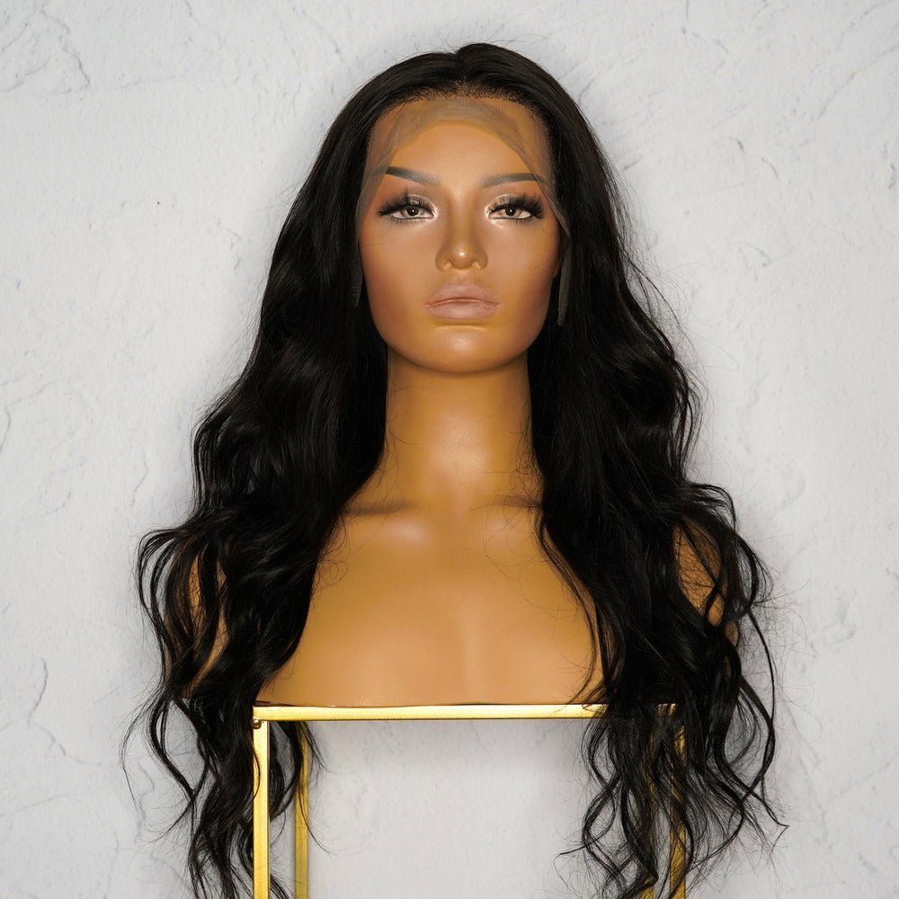 GABRIELLE 2.0 Black Human Hair Lace Front Wig - Milk &amp; Honey Wigs