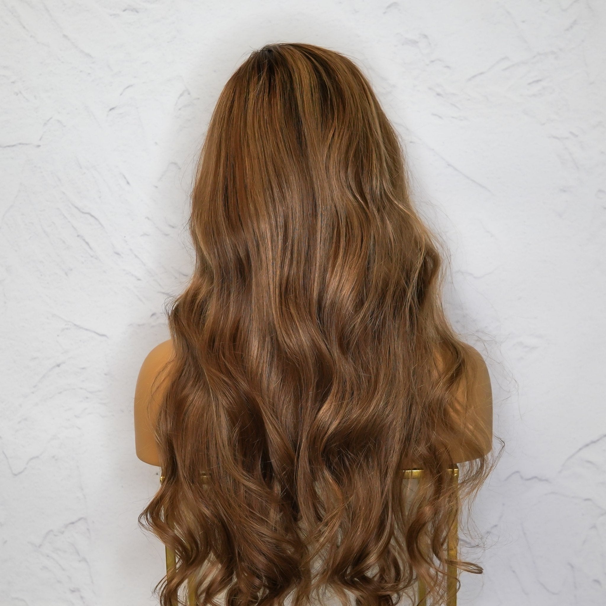 GEMIMA Ombre Brown Human Hair Lace Front Wig - Milk &amp; Honey Wigs