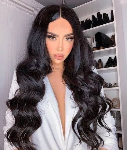 Genius Weft coal shade 1B human hair extensions, 100g | Milk &amp; Honey Wigs