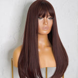 GEORGIE Brown 22" Fringe Wig - Milk & Honey
