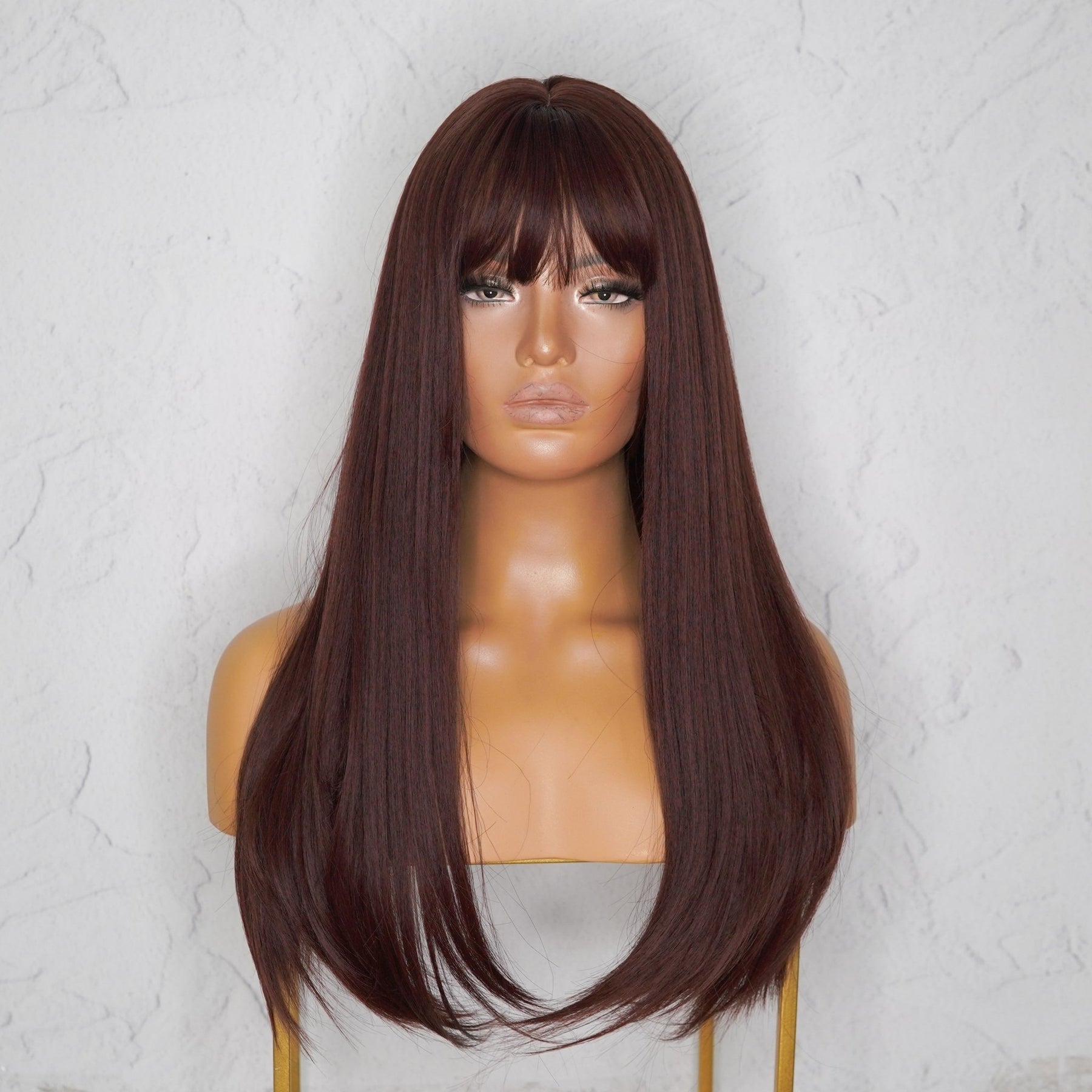 GEORGIE Brown 22" Fringe Wig - Milk & Honey