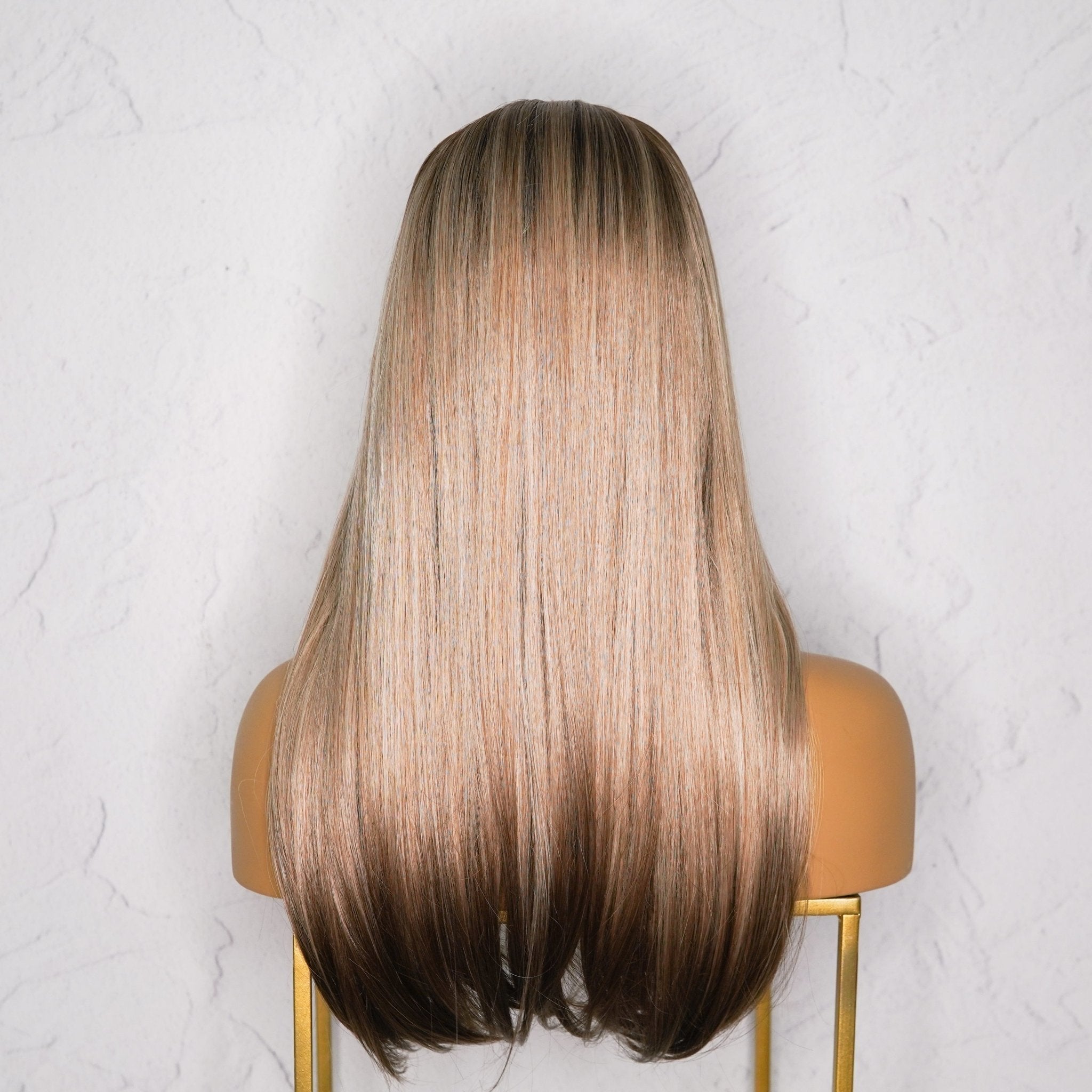 GEORGIE Ombre 22&quot; Fringe Wig - Milk &amp; Honey Wigs