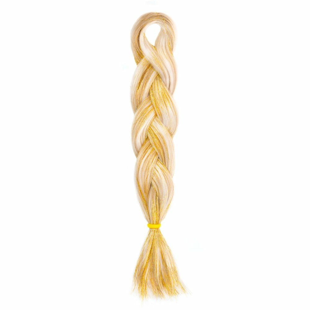 GOLD GLITTER BRAID HAIR 24&quot; - Milk &amp; Honey Wigs