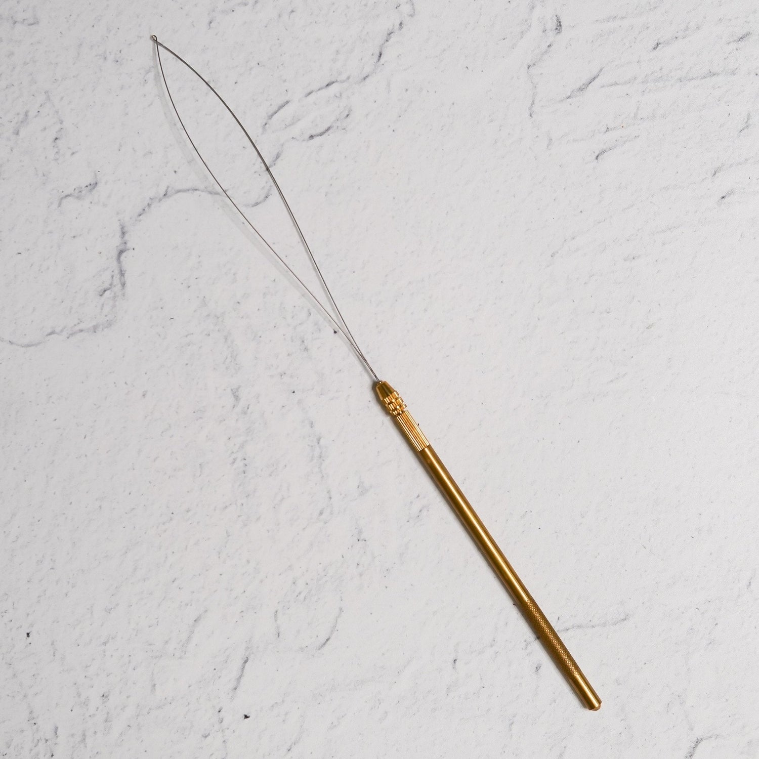 Gold Hair Threading Loop Tool - Tinsel Application - Milk &amp; Honey Wigs