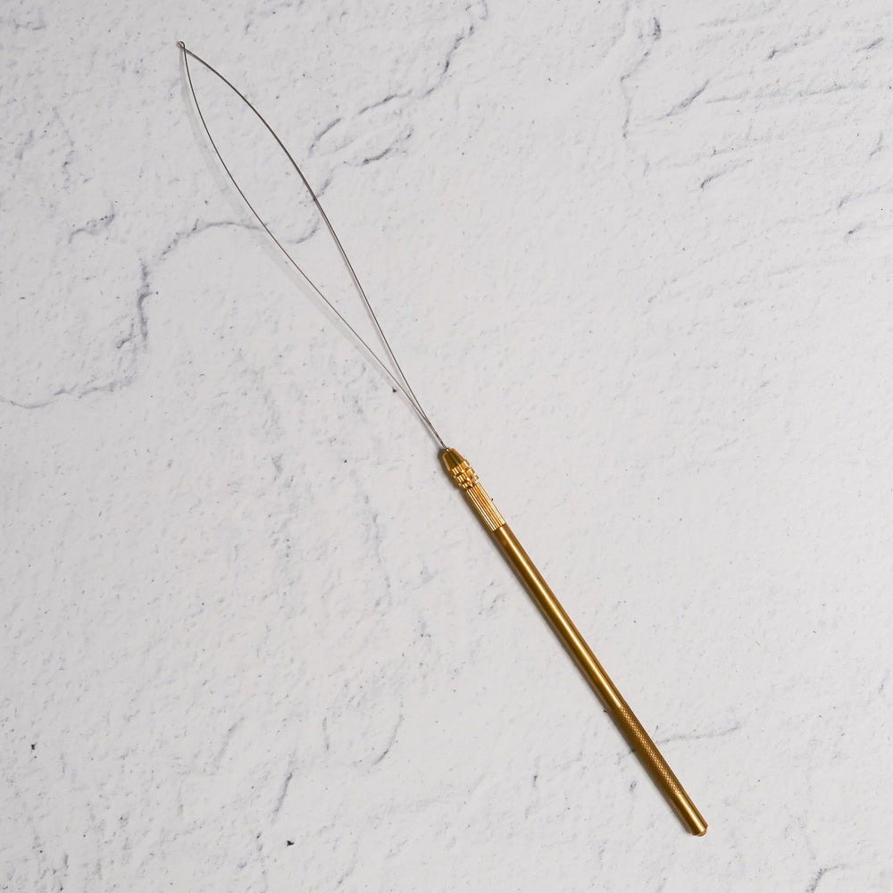 Gold Hair Threading Loop Tool - Tinsel Application - Milk & Honey