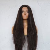 HANNAH Darkest Brown Lace Front Wig - Milk & Honey Wigs