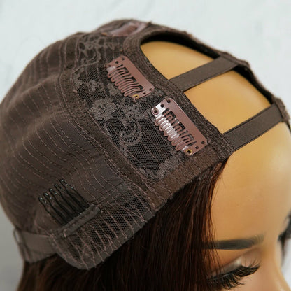 HARPER dark brown human hair u-part wig | Milk &amp; Honey Wigs