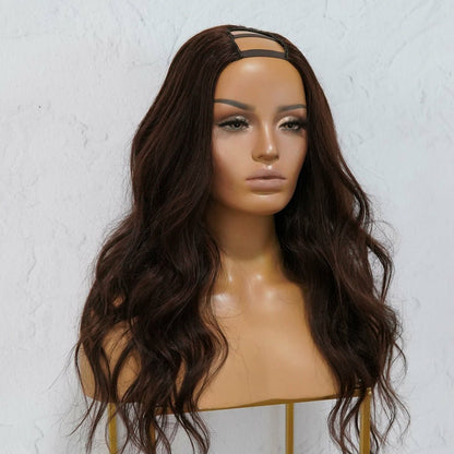 HARPER dark brown human hair u-part wig | Milk &amp; Honey Wigs