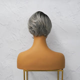 HARRIET Ombre Grey Fringe Wig - Milk & Honey