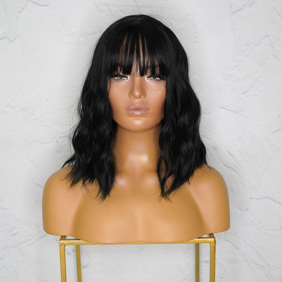 HAYLEY Black Bob Fringe Wig - Milk &amp; Honey Wigs