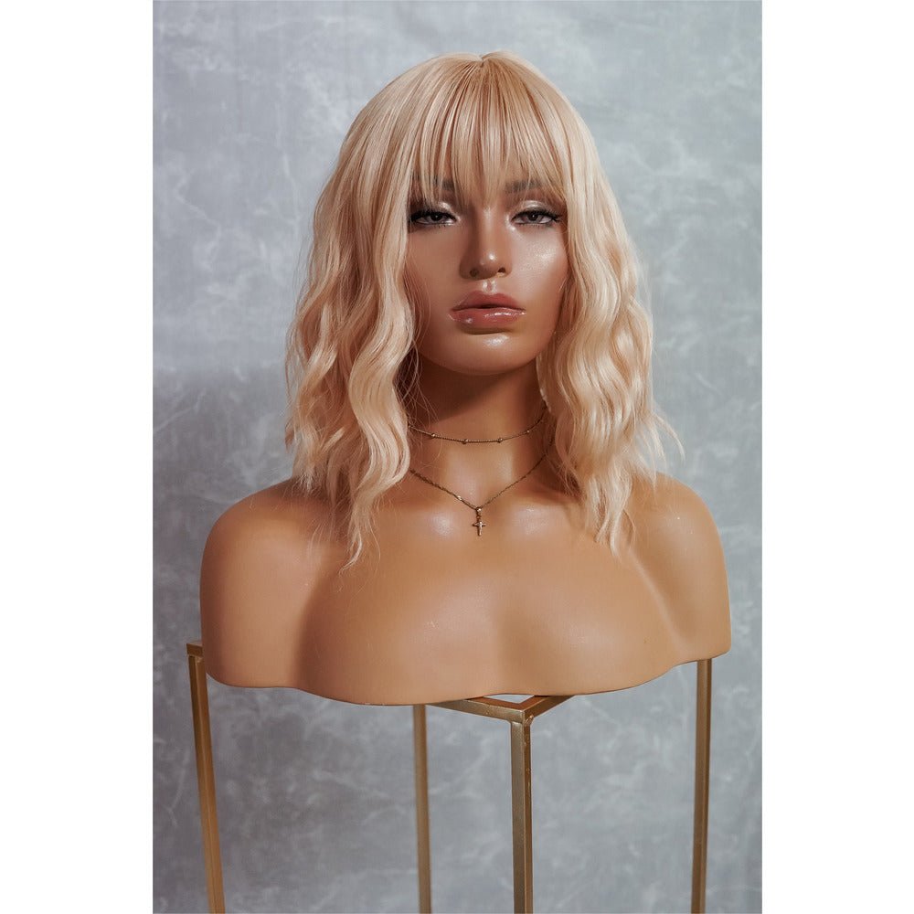 HAYLEY Blonde Bob Fringe Wig - Milk &amp; Honey Wigs