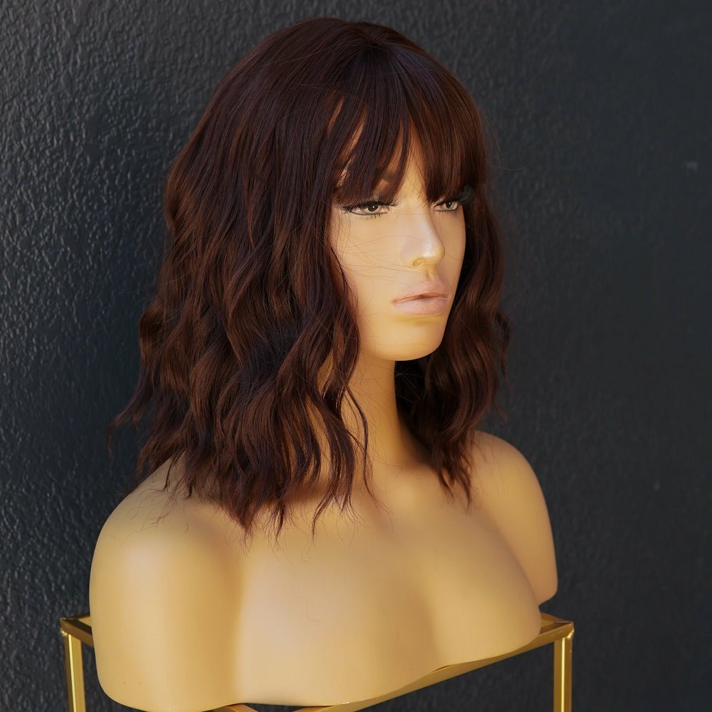 HAYLEY Brown Bob Fringe Wig - Milk &amp; Honey Wigs