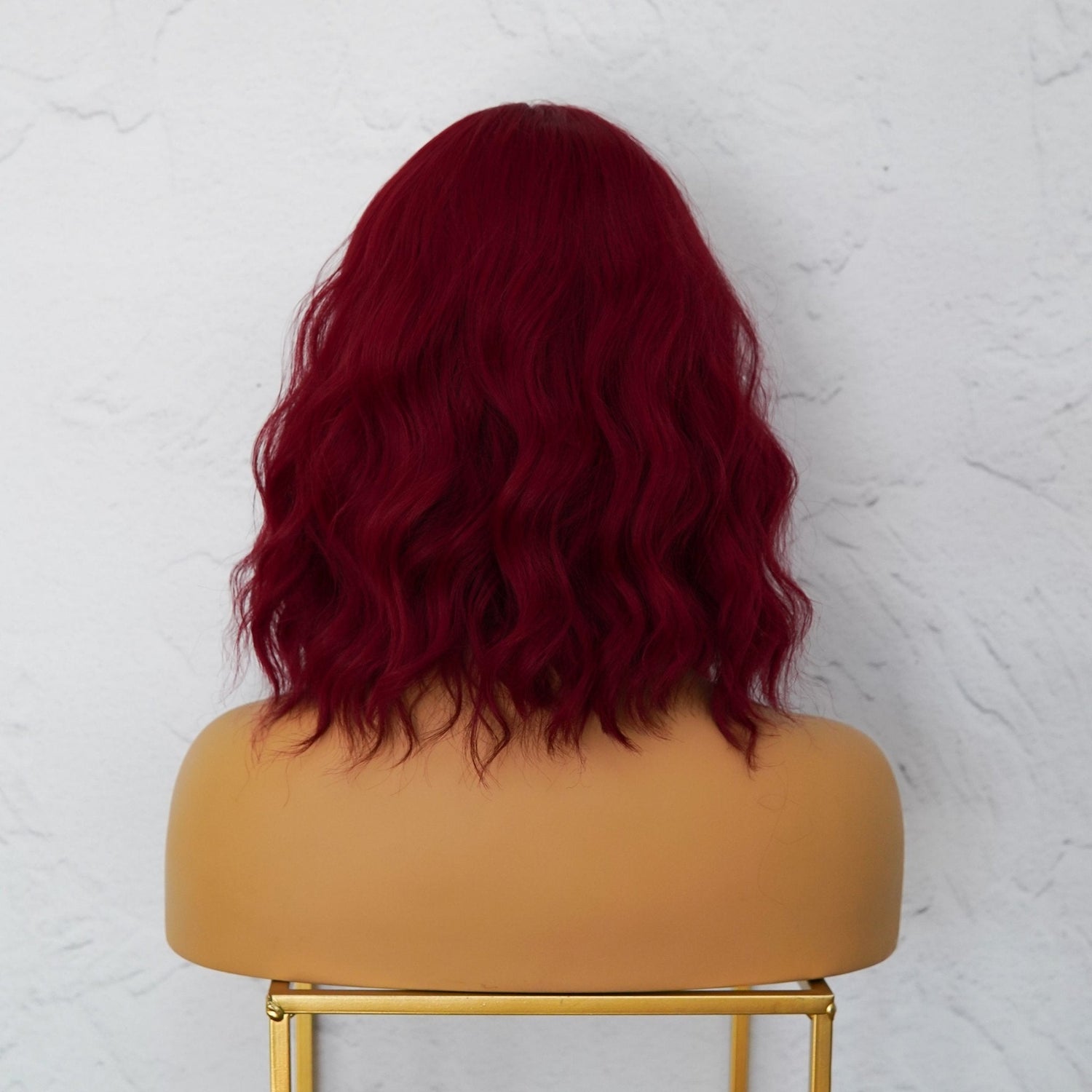 HAYLEY Burgundy Red Bob Fringe Wig - Milk &amp; Honey Wigs
