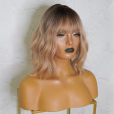 HAYLEY Caramel Ombre Bob Fringe Wig - Milk & Honey Wigs