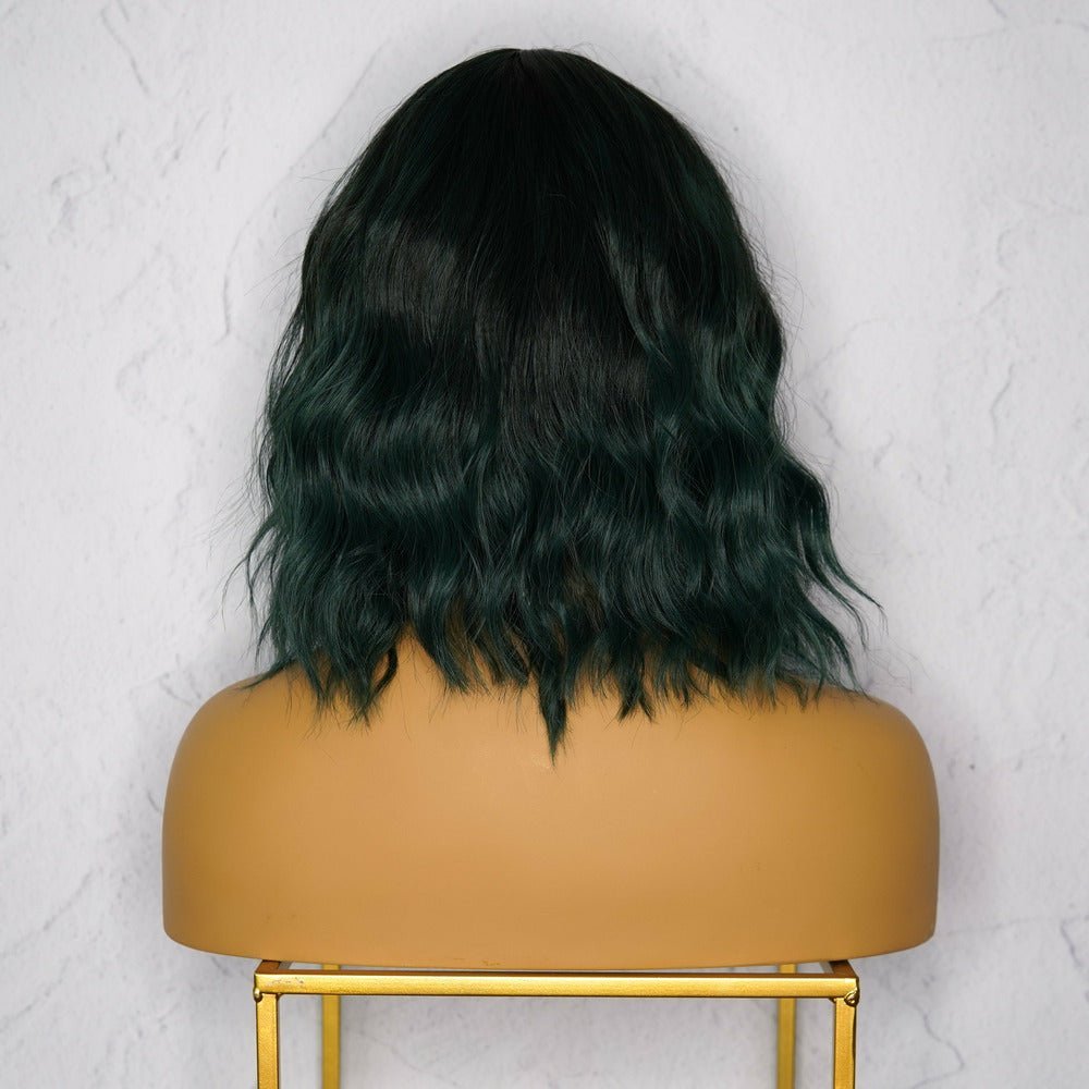 HAYLEY Dark Green Bob Fringe Wig - Milk &amp; Honey Wigs