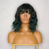 HAYLEY Dark Green Bob Fringe Wig - Milk & Honey Wigs