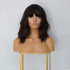 HAYLEY Darkest Brown with Highlights Bob Fringe Wig - Milk & Honey Wigs