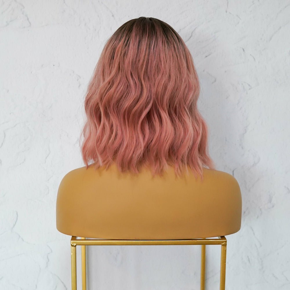 HAYLEY Ombre Pink Bob Fringe Wig - Milk &amp; Honey Wigs