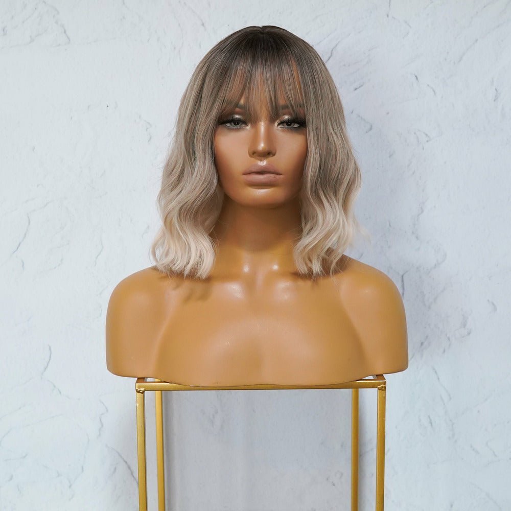 HAYLEY Ombre Three Tone Fringe Wig - Milk &amp; Honey Wigs