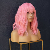 HAYLEY Pink Bob Fringe Wig - Milk & Honey Wigs