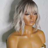 HAYLEY White Ash Blonde Bob Fringe Wig - Milk & Honey Wigs