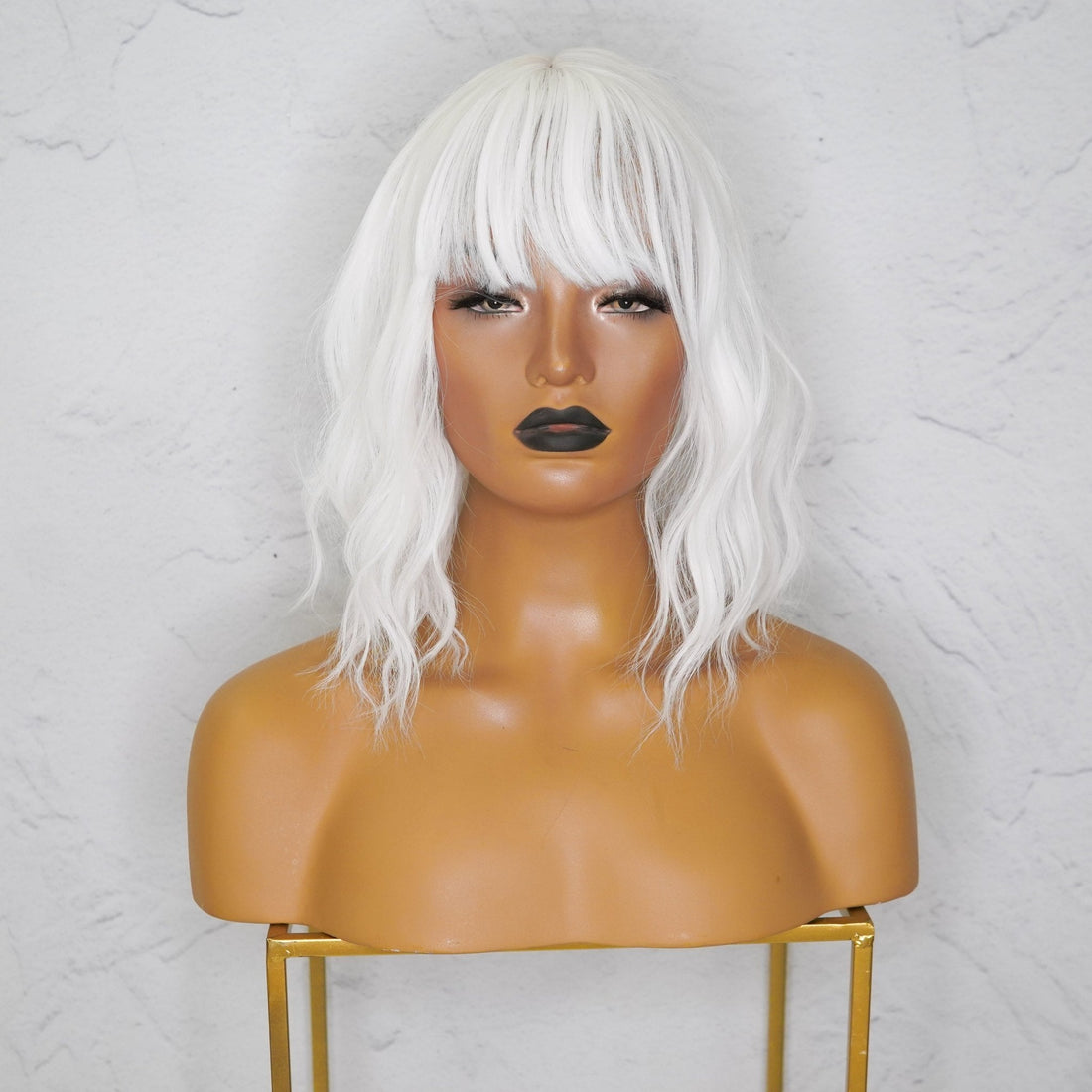 HAYLEY White Bob Fringe Wig - Milk &amp; Honey Wigs
