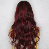 HENLEY Burgundy Lace Fringe Wig - Milk & Honey Wigs