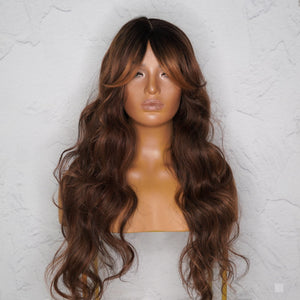 HENLEY Chocolate Brown Lace Fringe Wig - Milk & Honey