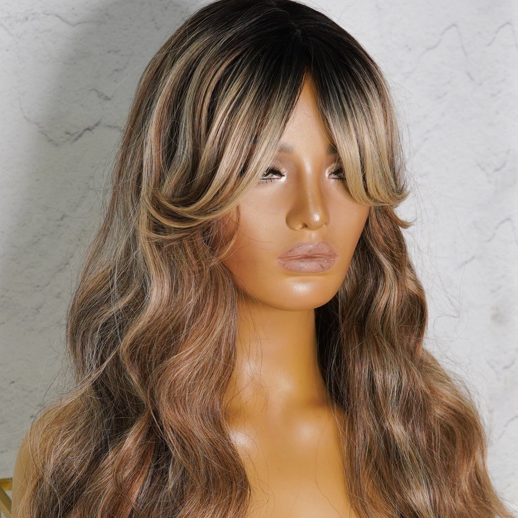 HENLEY Ombre Lace Fringe Wig - Milk & Honey