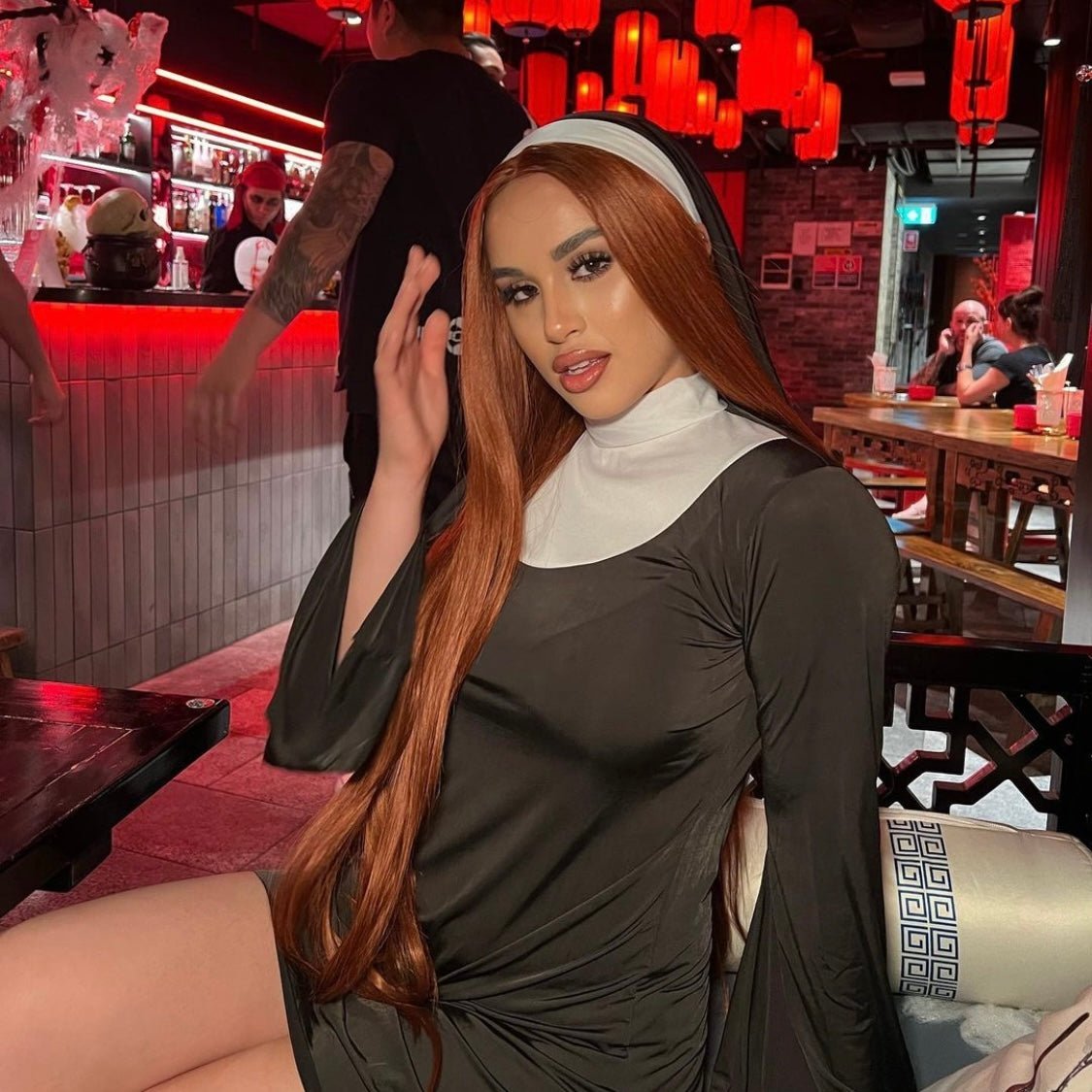 ISABELLE Copper 30&quot; Lace Front Wig - Milk &amp; Honey Wigs