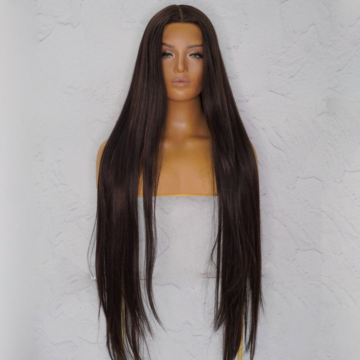 ISABELLE Dark Brown 30" Lace Front Wig - Milk & Honey