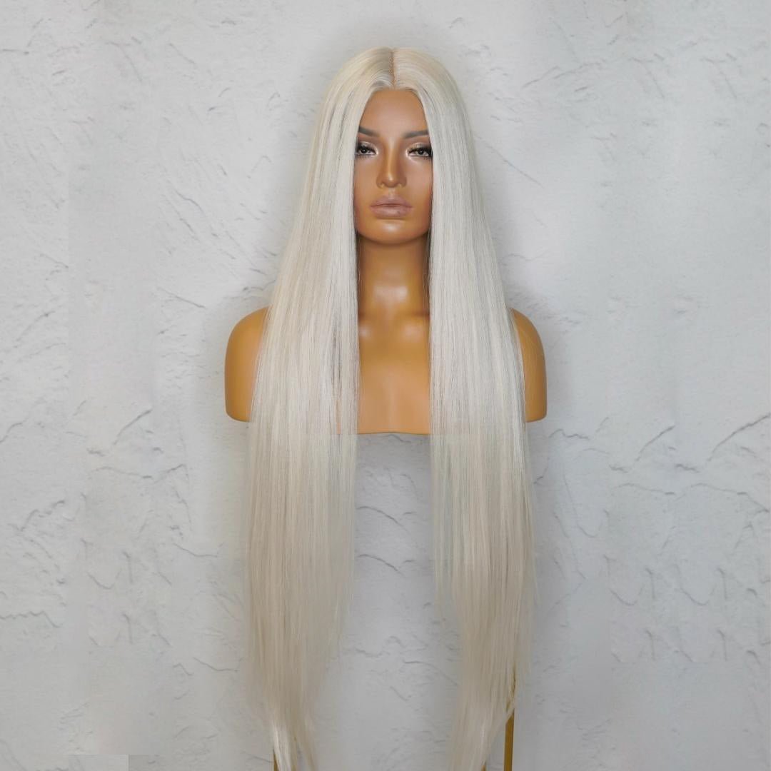 ISABELLE White 30&quot; Lace Front Wig - Milk &amp; Honey Wigs