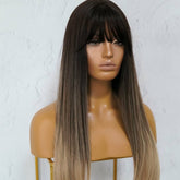 ISHA Brown Ombre Fringe Wig - Milk & Honey Wigs