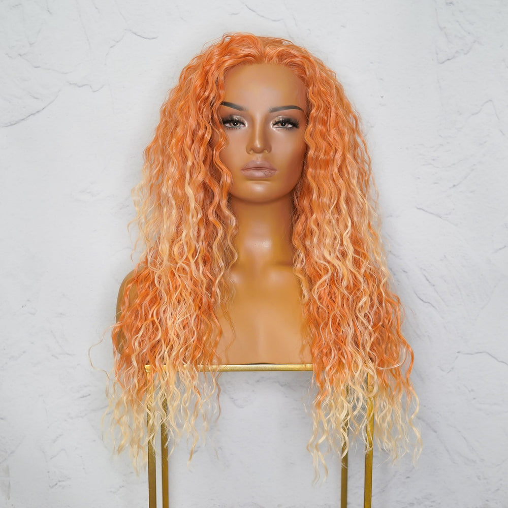 JAGGER Ombré Orange Wavy 24" Lace Front Wig
