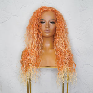 JAGGER Ombré Orange Wavy 24" Lace Front Wig