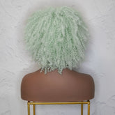 JAYDA Mint Blue Afro Curl Wig - Milk & Honey Wigs