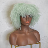 JAYDA Mint Blue Afro Curl Wig