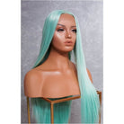JENNER Mint Aqua Blue Hair 24 Inch Long Lace Front Wig 