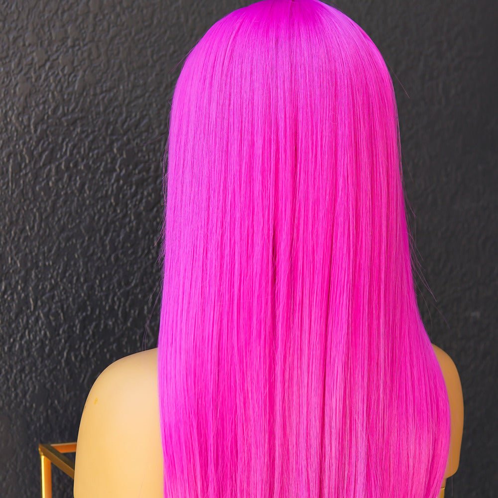 JENNER Hot Fuchsia Pink Hair 24 Inch Long Lace Front Wig
